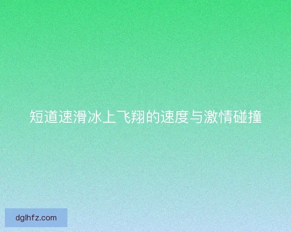 短道速滑冰上飞翔的速度与激情碰撞